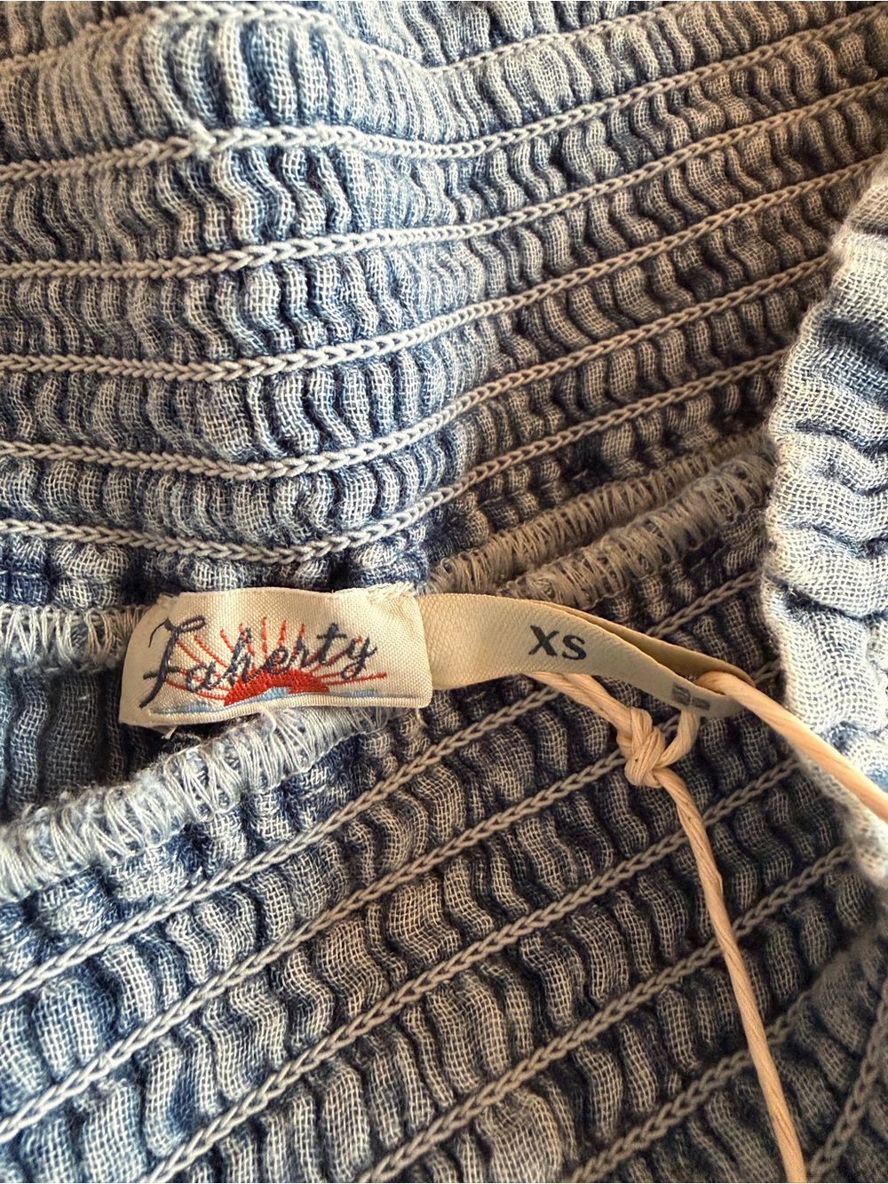 Faherty Dream Cotton Gauze Shorts Light Indigo Wash NWT XS - Picture 3 of 5